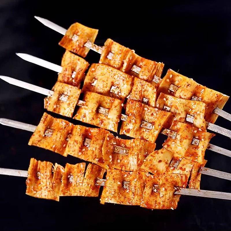 新品铁签牛板筋串商用冷冻牛肉厚切牛筋大串牛杂火锅串串烧烤食材