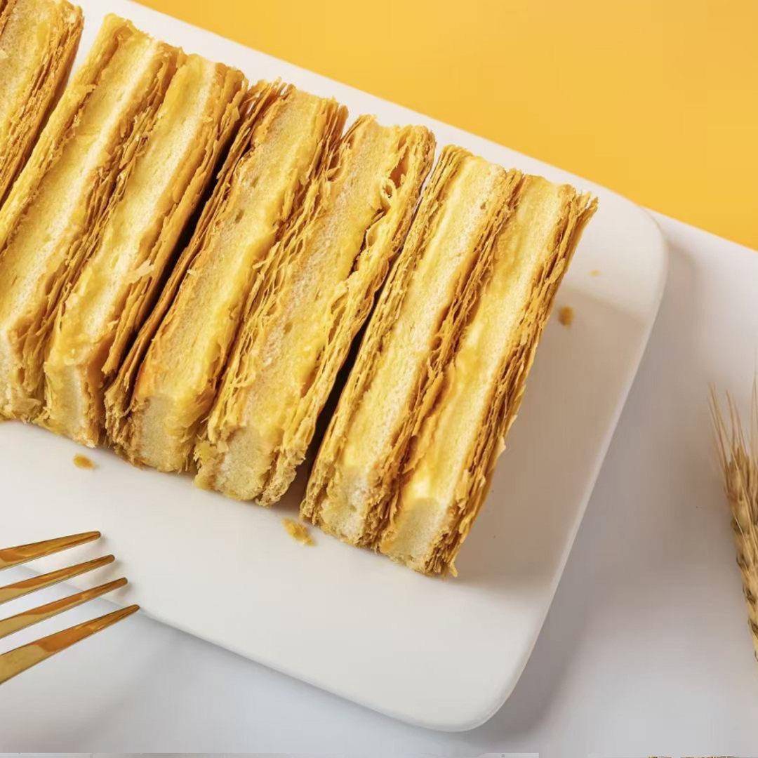新品都琦法式千层酥皮28*38CM成品免烤拿破仑千层蛋糕酥片皮商用