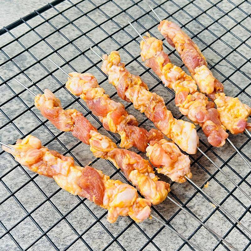 新品地道美厨猪肉筋烤串商用冷冻半成品烧烤食材猪肉串烤肉五花肉