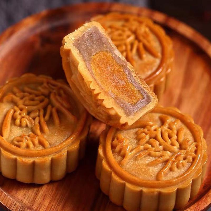 新品皮小贱低糖板栗豆沙泥绿豆紫薯黑芝麻汤圆奶黄包子莲蓉月饼青