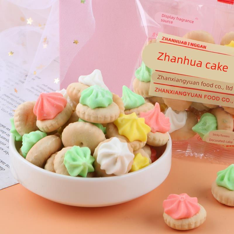怀旧食品粘花饼干休闲儿童