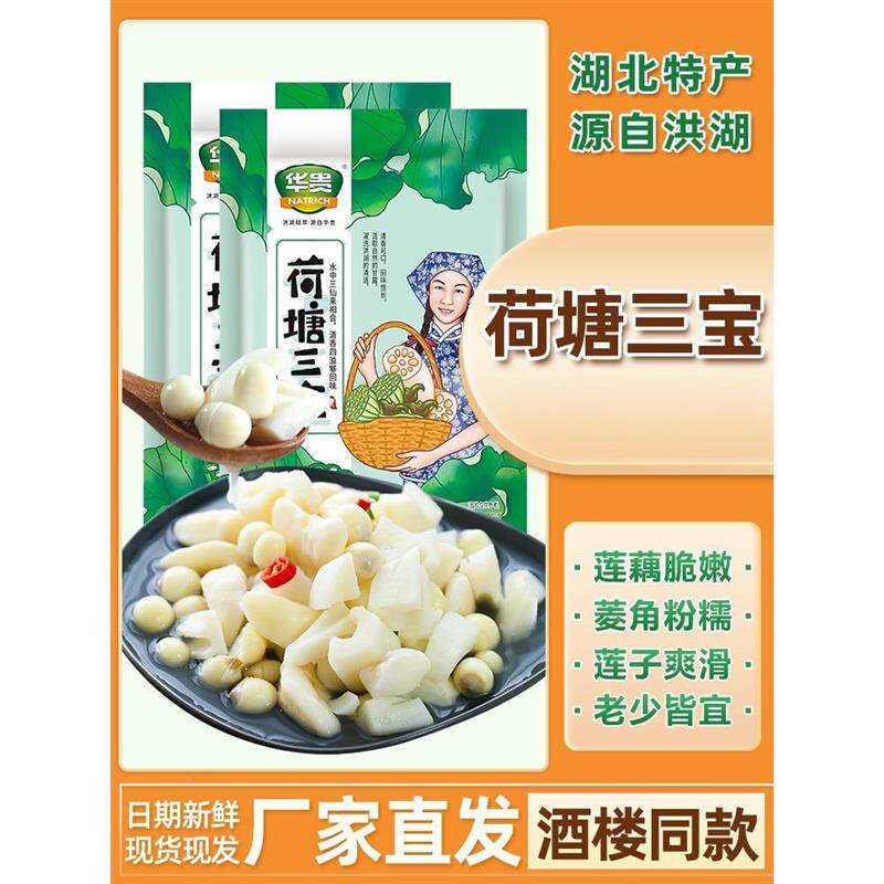 洪湖荷塘三宝河塘脆莲藕嫩