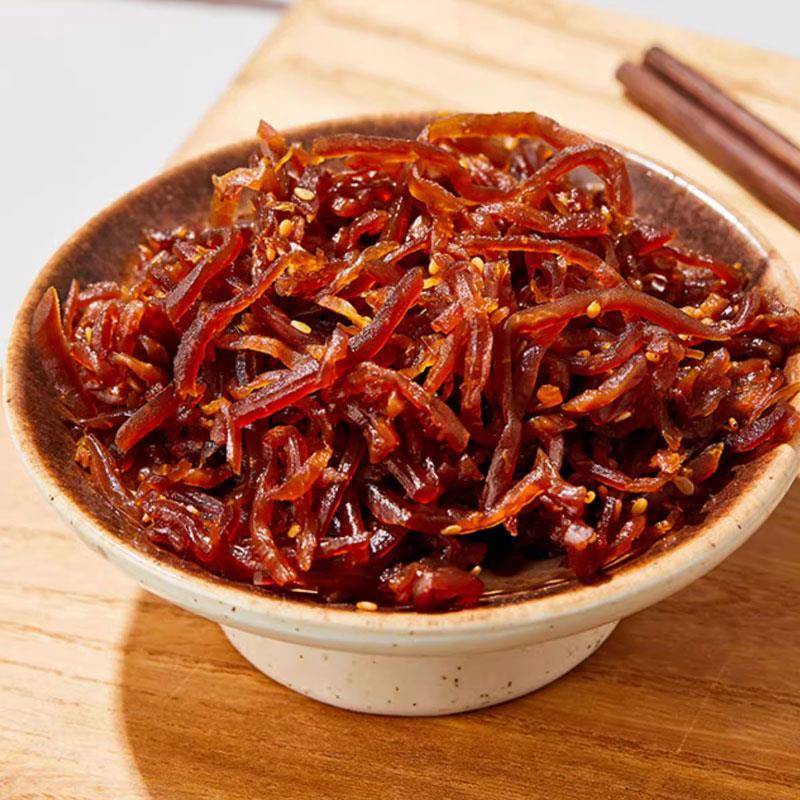 新品六必居麻仁金丝酱菜美食小吃地姜片即食下饭菜甜酱早饭即食袋