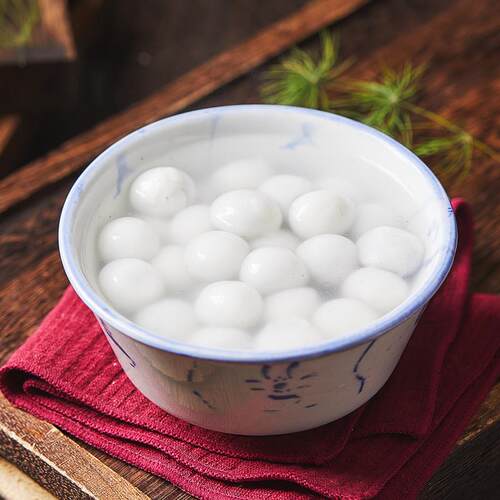 新品宁波三雪黑芝麻包馅小圆子红豆小汤圆元宵汤团点心水煮速冻有