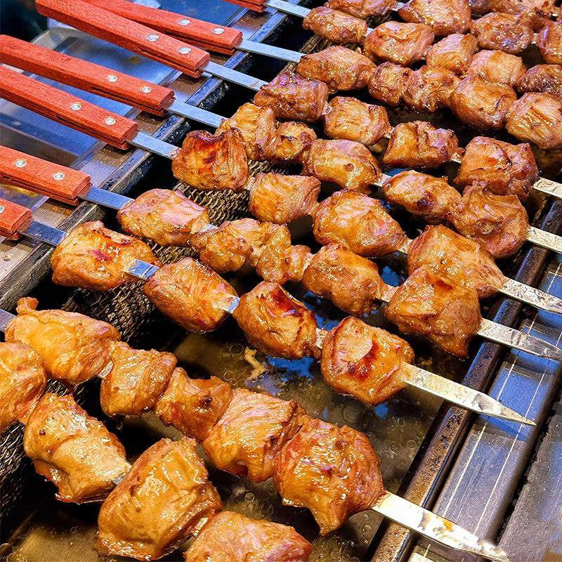 新品新鲜猪油边肉烧烤食材冷冻护心肉一农东北大油边串鲜货商用半