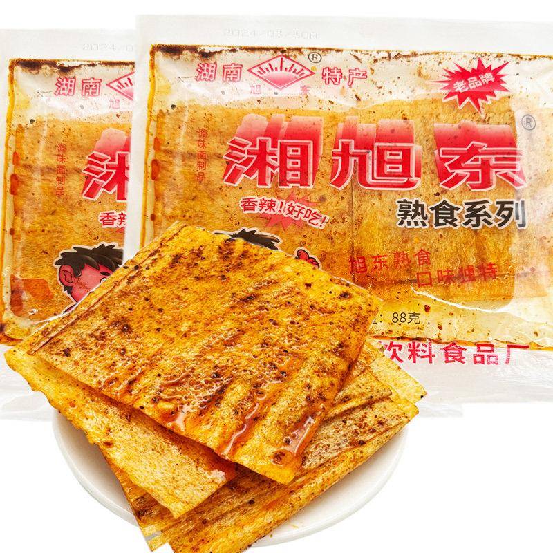 湘旭东辣片辣条香辣麻辣大辣片湖南特产儿时豆皮熟食零食休闲小吃