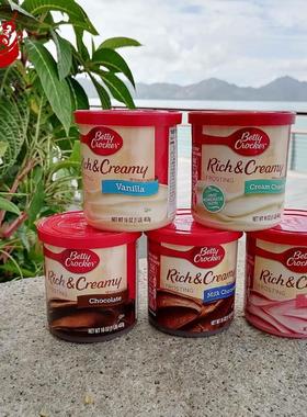 Betty Crocker Frosting贝蒂妙厨糖霜涂层香草多口味蛋糕伴侣453g