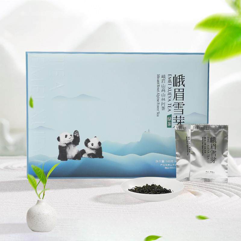 2025新茶峨眉雪芽高山绿茶160g春茶绿茶四川茶叶礼盒装送礼送长辈