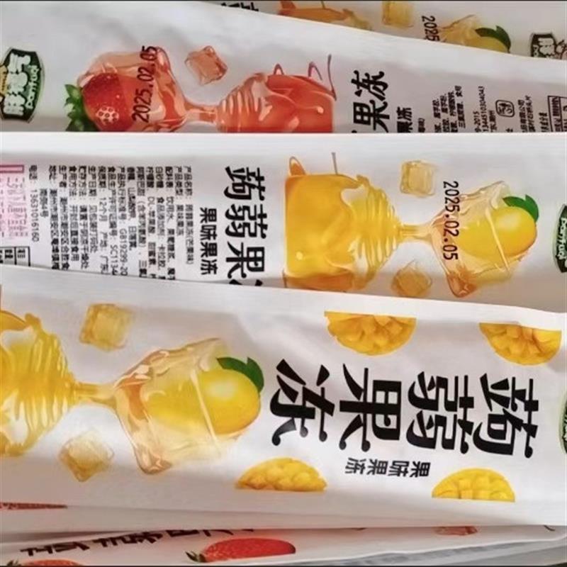 长条蒟蒻果板果冻片0脂肪即食果冻条形儿童小卖部休闲小零食