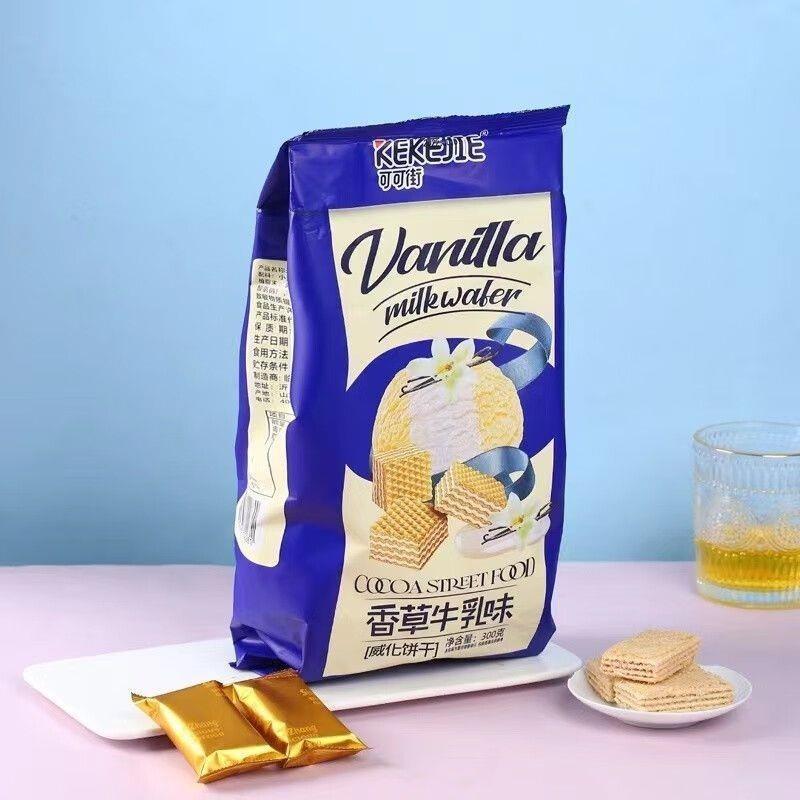 上新/可可街威化饼干300冰淇淋咖啡巧克力酸奶办公室独立零食网红