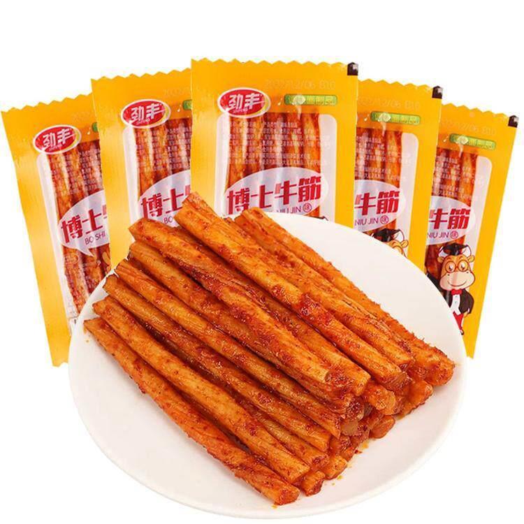 劲丰博士牛筋休闲零食辣条价网红童年小包装豆筋辣条