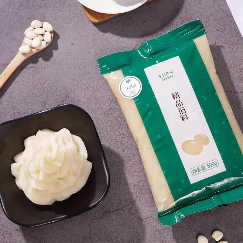 力创华成韩式豆沙裱花低糖白豆沙白芸豆馅和果子馅料烘焙青团材料
