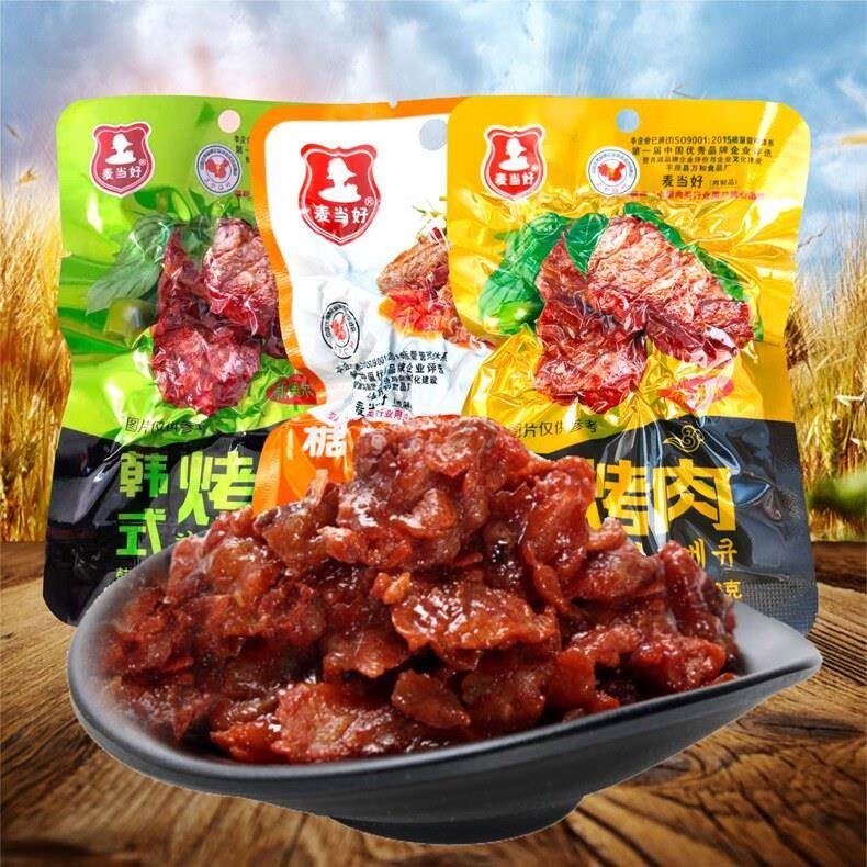 麦当好韩式烤肉22g*20袋糖醋味麻油味真空鸡肉休闲零食小吃辣子鸡