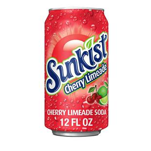 美国进口Sunkist 新奇士橙味芒果草莓青柠西瓜碳酸饮料苏打汽水