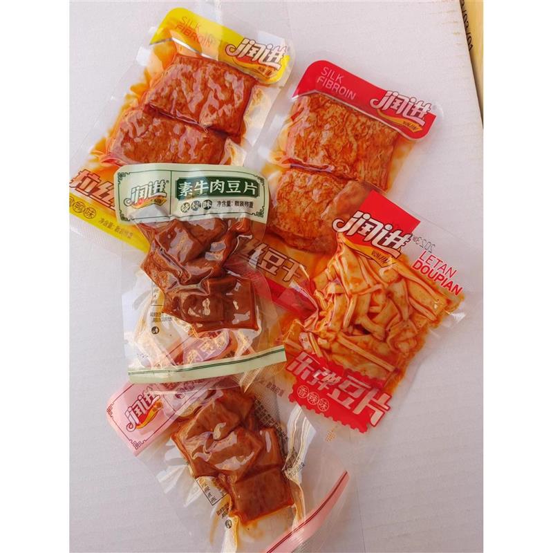 润进辣条素牛肉豆片拉丝豆