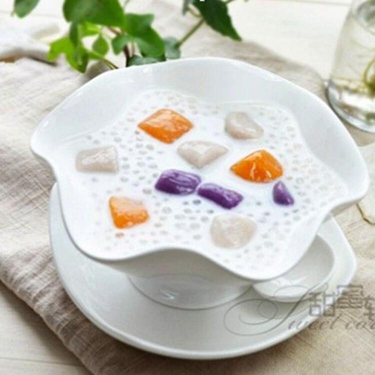 新品皇冠西米泰国风味小西米椰汁西米露家用芋圆水果捞甜品奶茶店