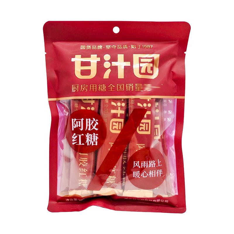 甘汁园阿胶红糖200g*1袋5袋装口感丝滑温润香甜纯正蔗香阿胶红糖