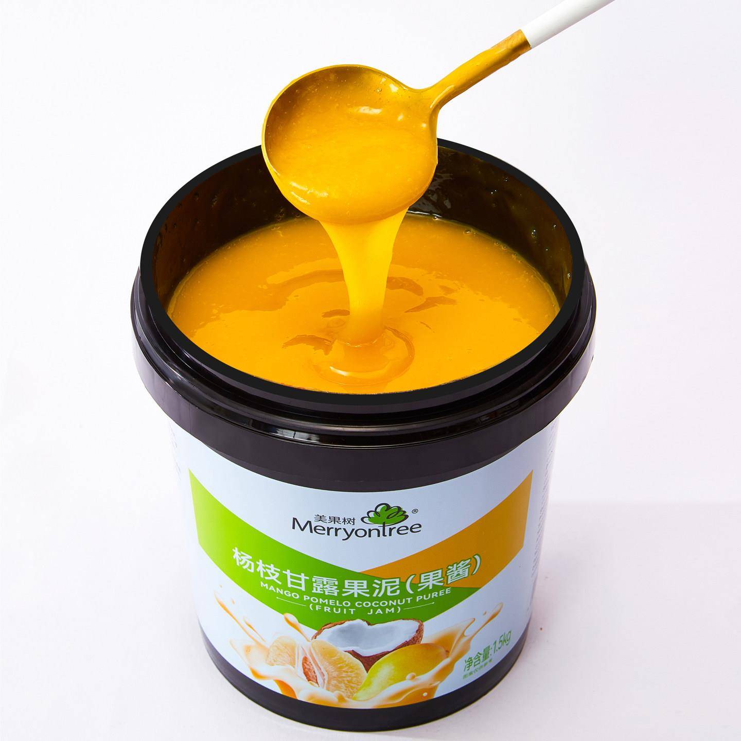 新品美果树杨枝甘露果泥果酱芒果慕斯蛋糕淋面冰淇淋烘焙原料商用