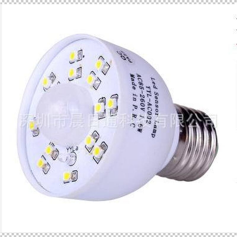 E27LED感应走廊楼道灯红外线感应车库阳灯玄关220V感应车库灯