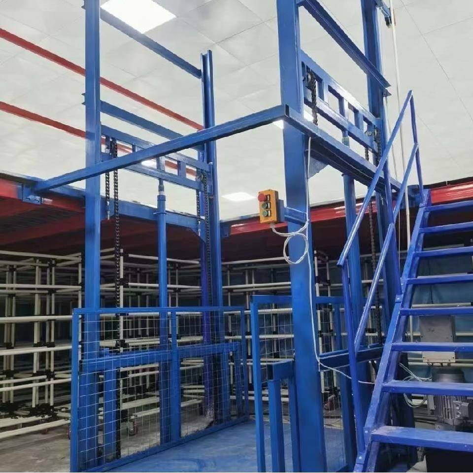 简易货梯家用酒店厂房仓库单双导轨电动升降液压平台车