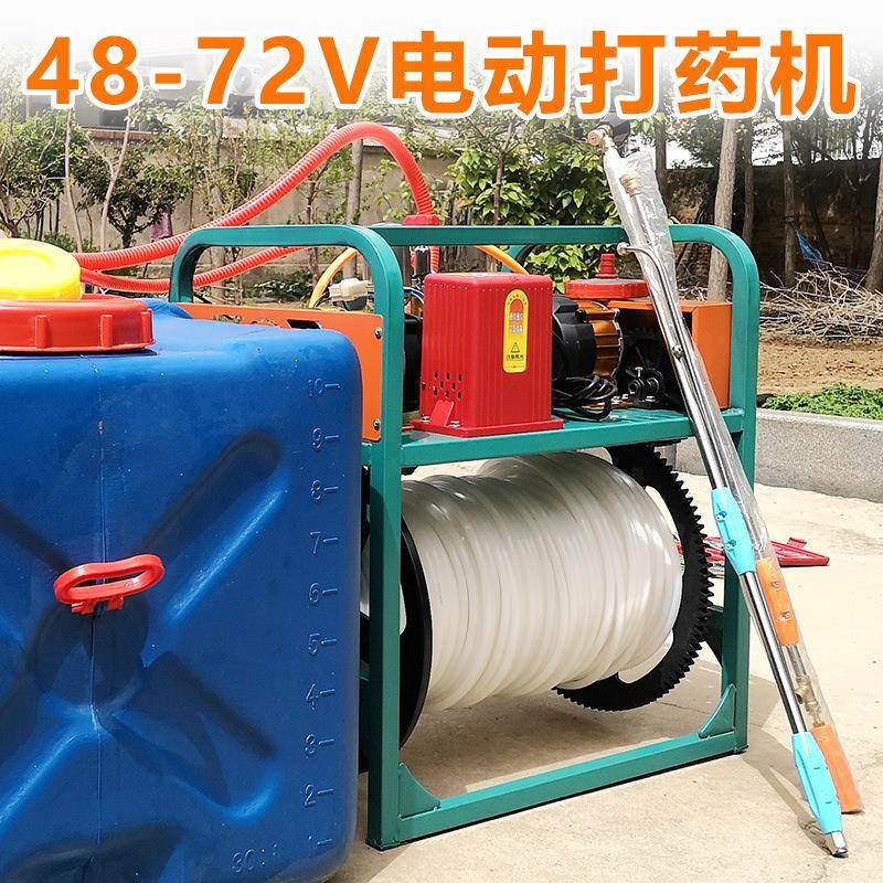 双电机自动卷管遥控电动打药机48v60v三轮车电动果园大棚喷雾机