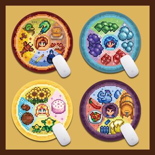 星露谷物语周边星露谷人气村民鼠标垫物语周边海莉谢恩艾利欧特艾