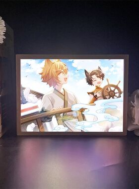 奇喵君奇喵君故事镜子灯光画猫七夜猫四月猫百灵周边相框摆件礼物