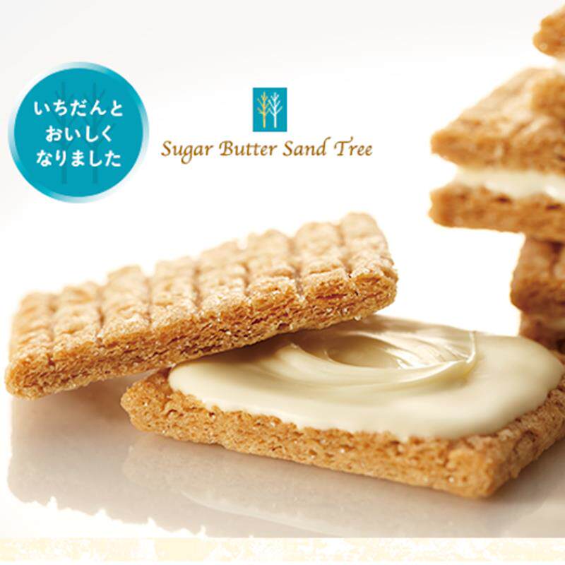 日本进口休闲小零食sugarbuttertree黄油树白巧克力夹心饼干礼盒