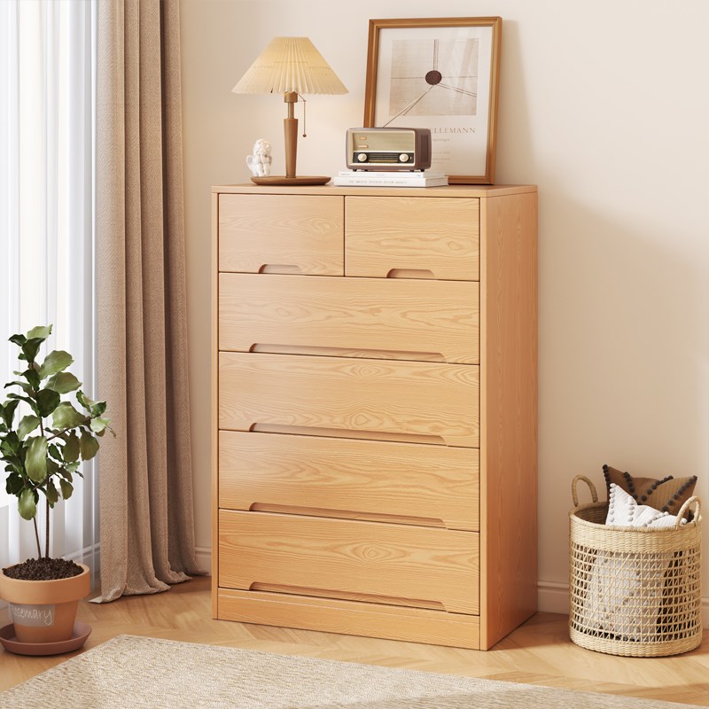 实木斗柜储物柜家用卧室客厅靠墙抽屉柜五六七斗松木多层收纳柜子