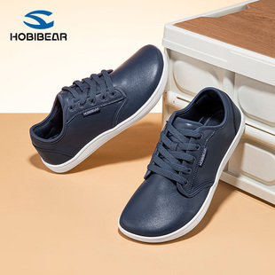HOBIBEAR男鞋春秋季新款宽楦赤足百搭简约宽头防滑软底户外健步鞋