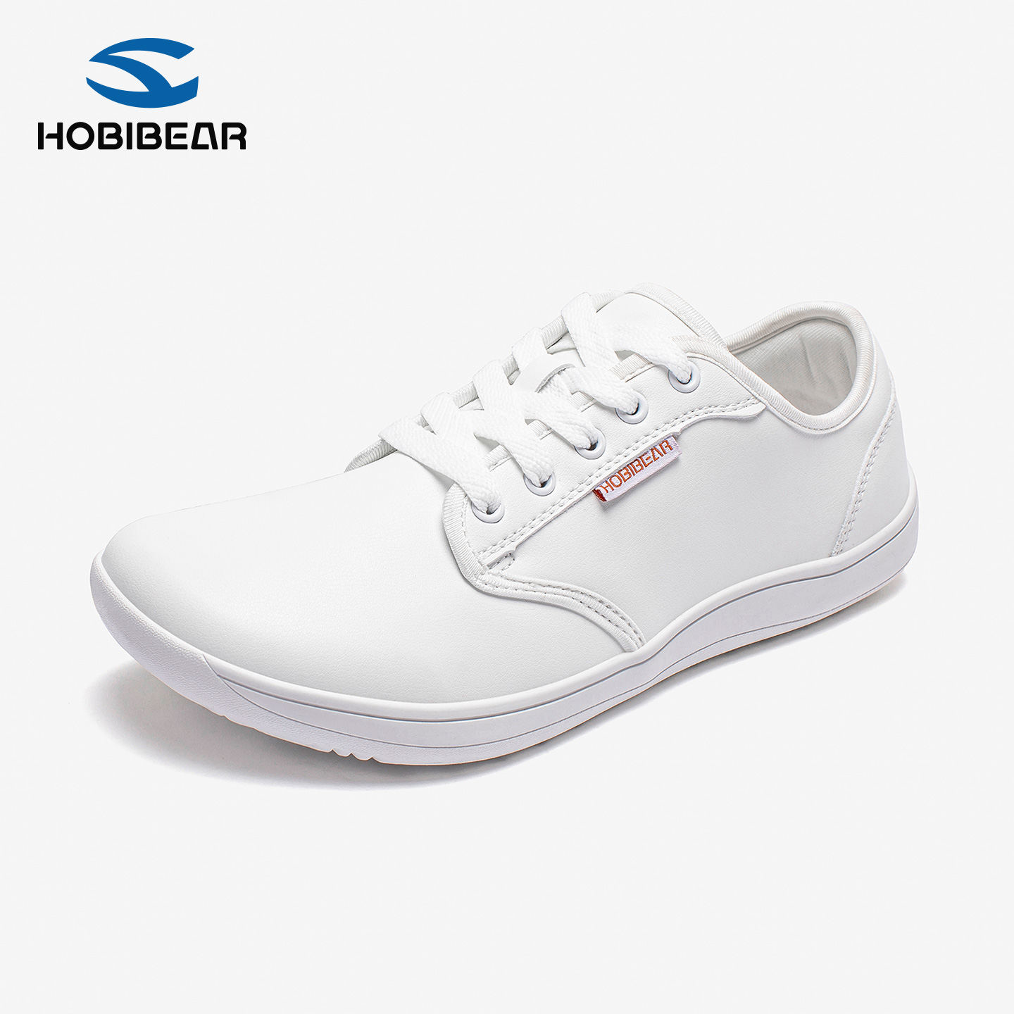 HOBIBEAR男鞋春秋季新款宽楦赤足百搭简约宽头防滑软底户外健步鞋