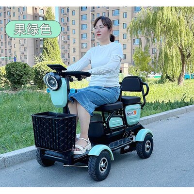 小巴士老年四轮电动车C5双人座B残疾人老年代步车电动四轮车老头