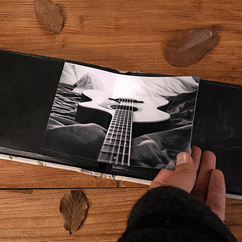 明信片收纳册插袋收藏册照片相册本布面6寸W插页相片影集