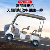 小巴士A5新款 老年代步车家用接送孩子电动四轮车带棚X残疾人助力