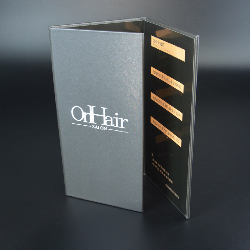 ktv美发店美容院皮面三折页价格牌G价目表设计定制会所酒吧茶水单