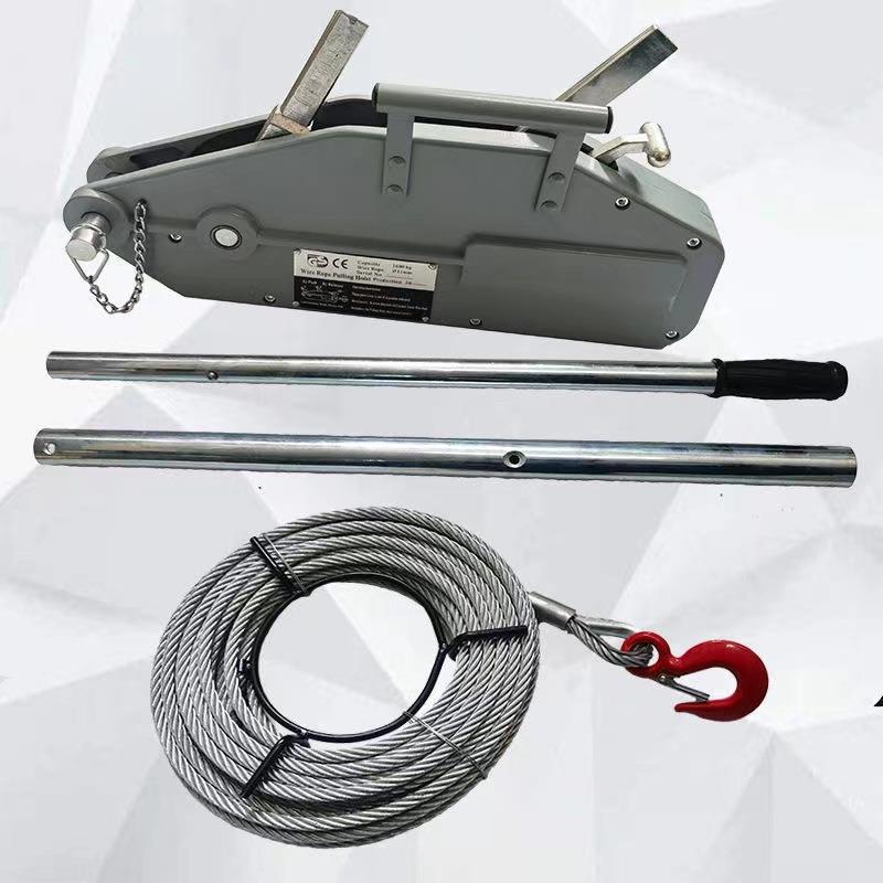 钢丝绳铝合金手扳葫芦牵引机铝合金葫芦1.6T.2T5.4T吊篮葫芦
