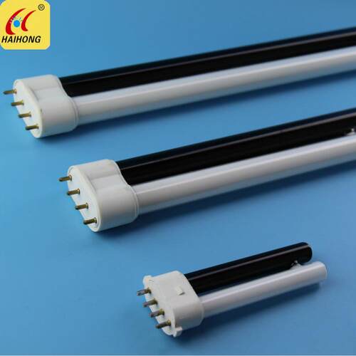 黑白双色H型灭蚊灯管蓝紫光诱蚊2G11紫外线365nm5W18W24W四平针PL