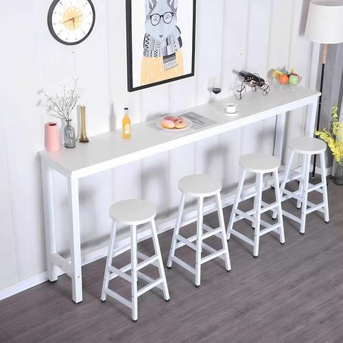 靠墙吧台桌长条桌子靠墙窄桌子长条桌靠墙窄桌子长条桌窄桌椅组合