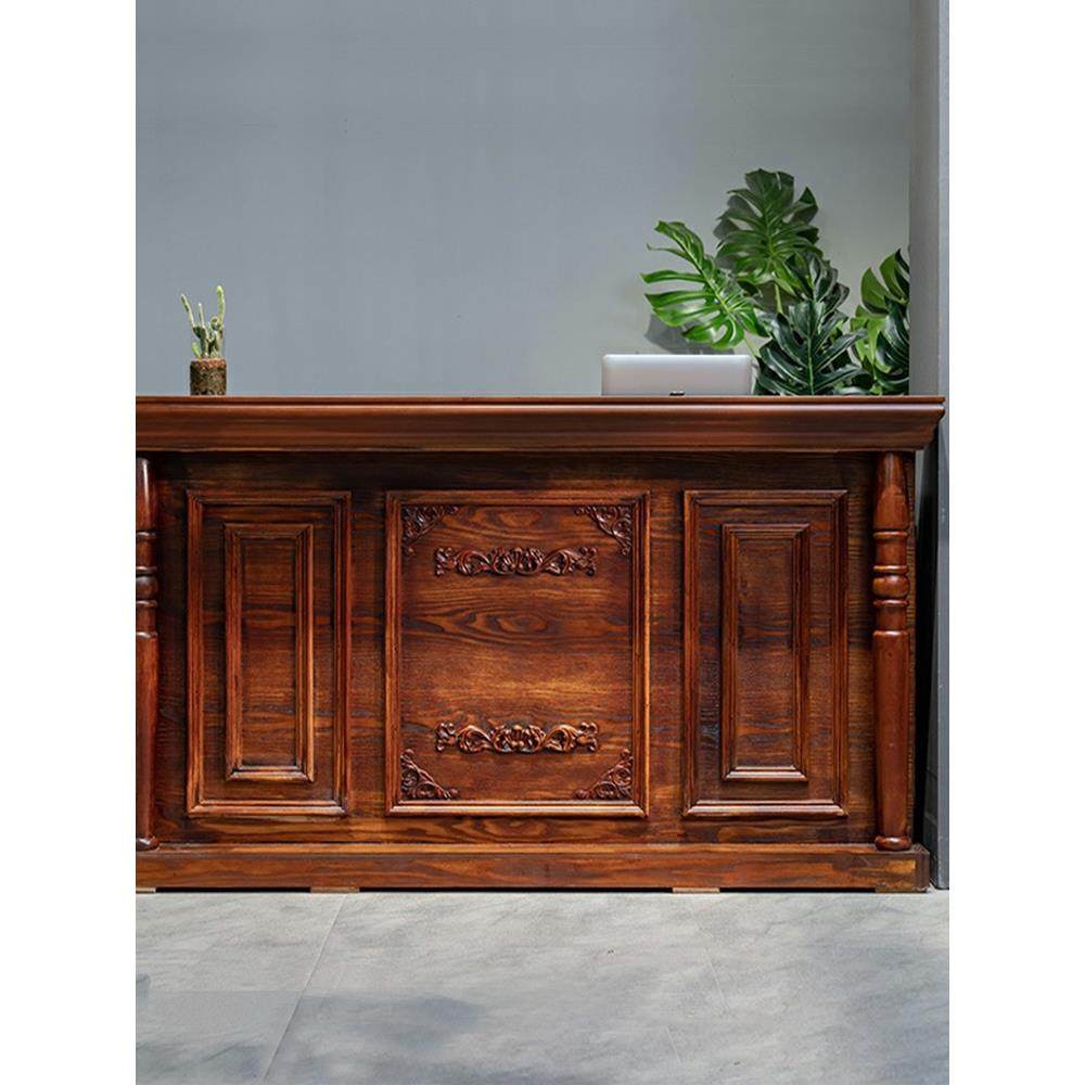 欧式覆古风收银台服装店美容院吧台店铺小型理发店公司前台接待台