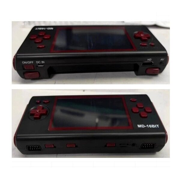 现货HD16位MD掌上世嘉彩屏高清掌上家用插卡游戏机无线手柄批发