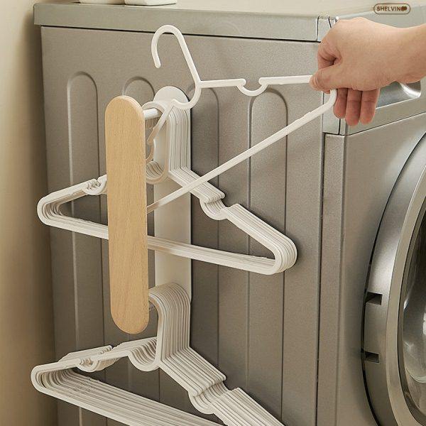 实木原木风衣架收纳整理神器置物框架子盒壁挂式免打孔阳台卫生间,收纳整理,衣架收纳架/盒,淘宝优惠券,粉丝福利购,淘宝优惠卷