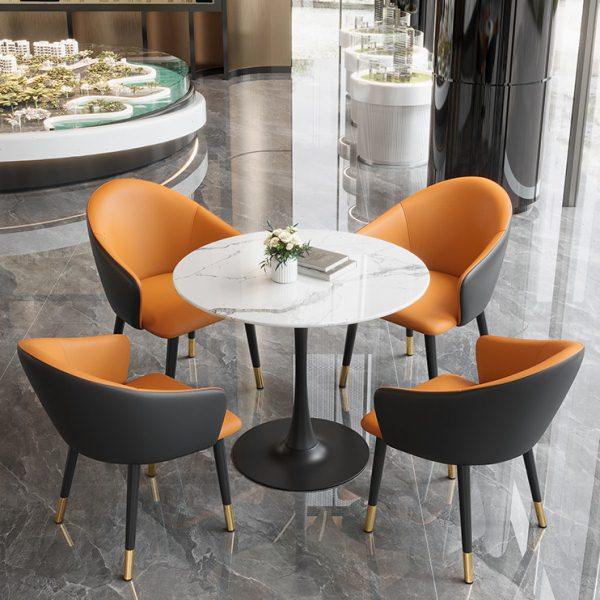 简约现代售楼处会客洽谈桌椅轻奢岩板商务休闲阳台办公接待小圆桌,住宅家具,岩板餐桌,淘宝优惠券,粉丝福利购,淘宝优惠卷