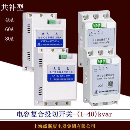 电容复合投切开关 XXFK-400V-45A 60A 80A 威斯康电子式投切开关