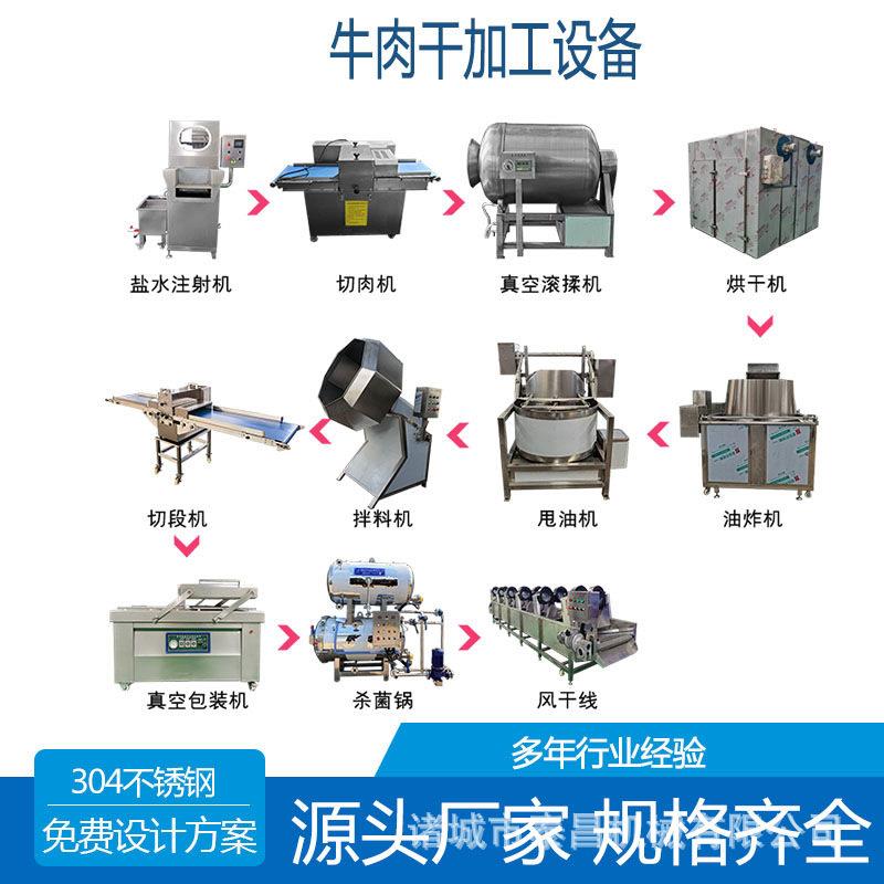 牦牛干巴机械内蒙古风干肉加工线大型牛肉干烘干房牛肉干油炸锅