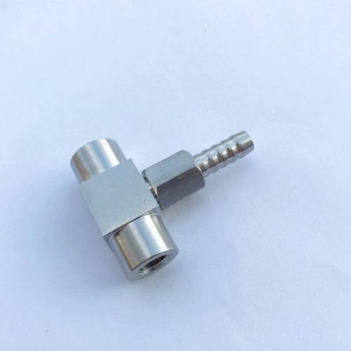 不锈钢内丝三通宝塔组合接头 中间宝塔杆外径8mm 两侧内螺纹M10x1