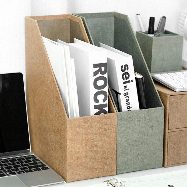 Handler麻布纹文件夹收纳盒立式桌面整理学生a4书桌置物架书立盒,收纳整理,书桌收纳置物架,淘宝优惠券,粉丝福利购,淘宝优惠卷