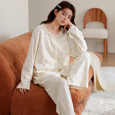 2025新款长袖开衫甜美纯棉睡衣