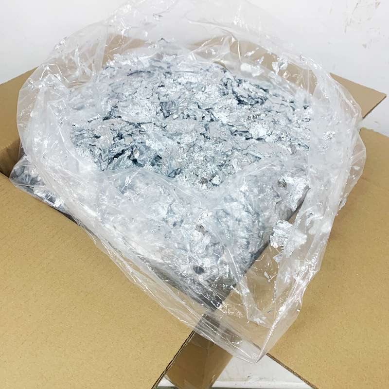 跨境直供仿碎银箔碎铝箔天花板不变色1KG/箱工艺材料装饰金箔纸