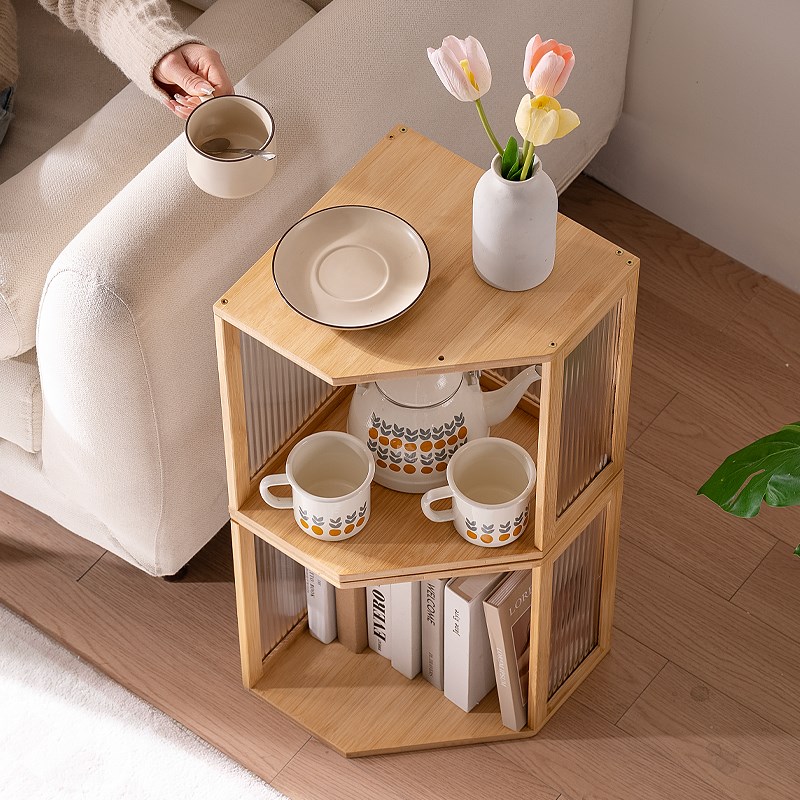 格子柜自由组合书架置物架落地矮书柜小柜子角柜储物柜转角收纳柜