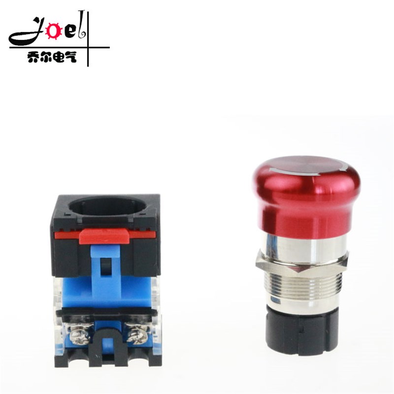 金属不锈钢急停按钮LA160-22A9-11ZS紧急停止开关22大功率10A